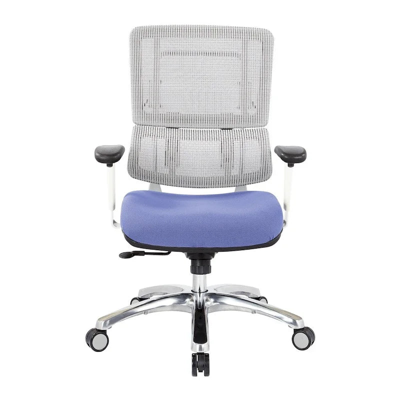 Breathable Mesh Chair with Custom Fabric Seat