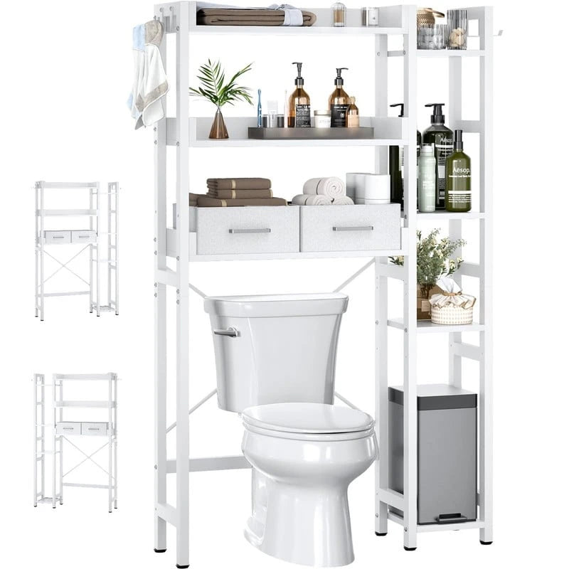 Over The Toilet Storage Cabinet - 9.4D x 31.1W x 63.4H