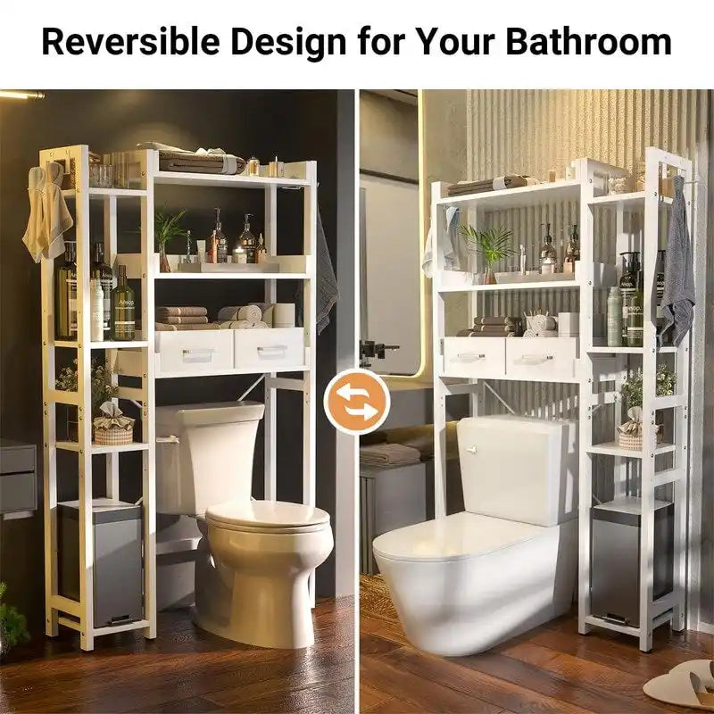 Over The Toilet Storage Cabinet - 9.4D x 31.1W x 63.4H