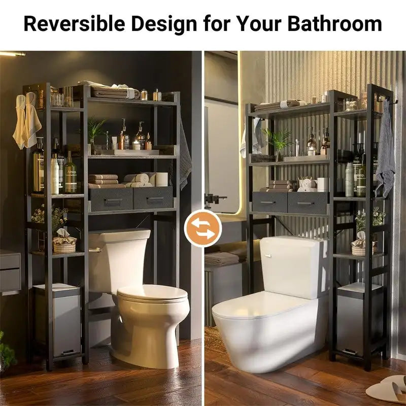 Over The Toilet Storage Cabinet - 9.4D x 31.1W x 63.4H