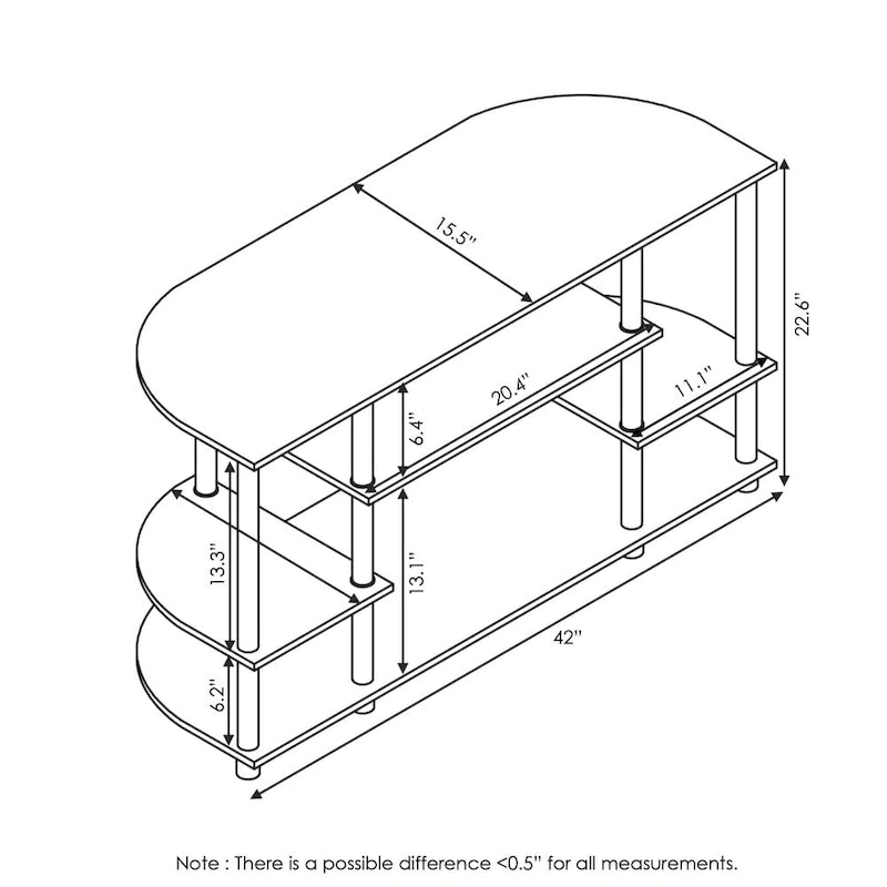 15116 Simple Design Corner TV Stand
