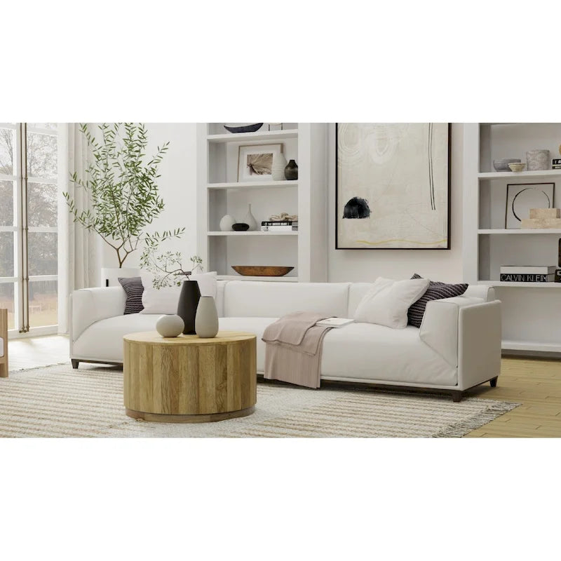 30 Round Mango Wood Coffee Table