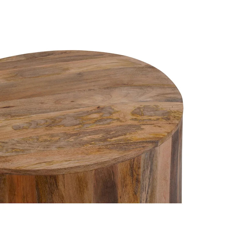 30 Round Mango Wood Coffee Table