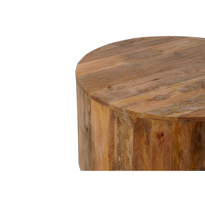 30 Round Mango Wood Coffee Table