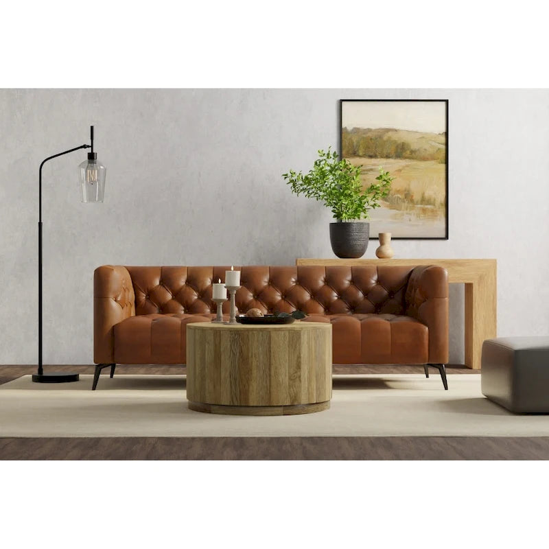 30 Round Mango Wood Coffee Table