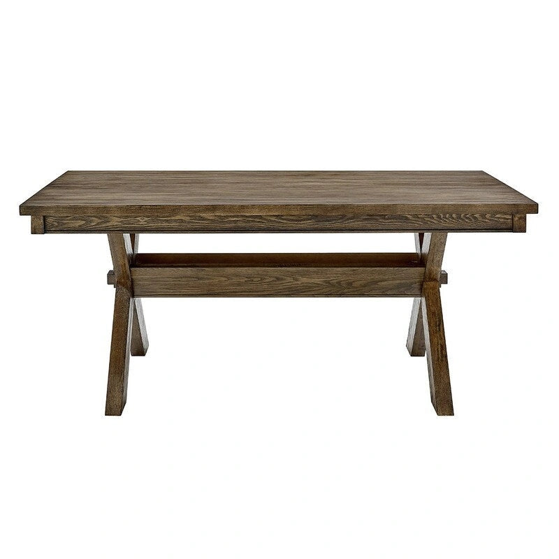 Rustic Farmhouse Dining Table - N/A