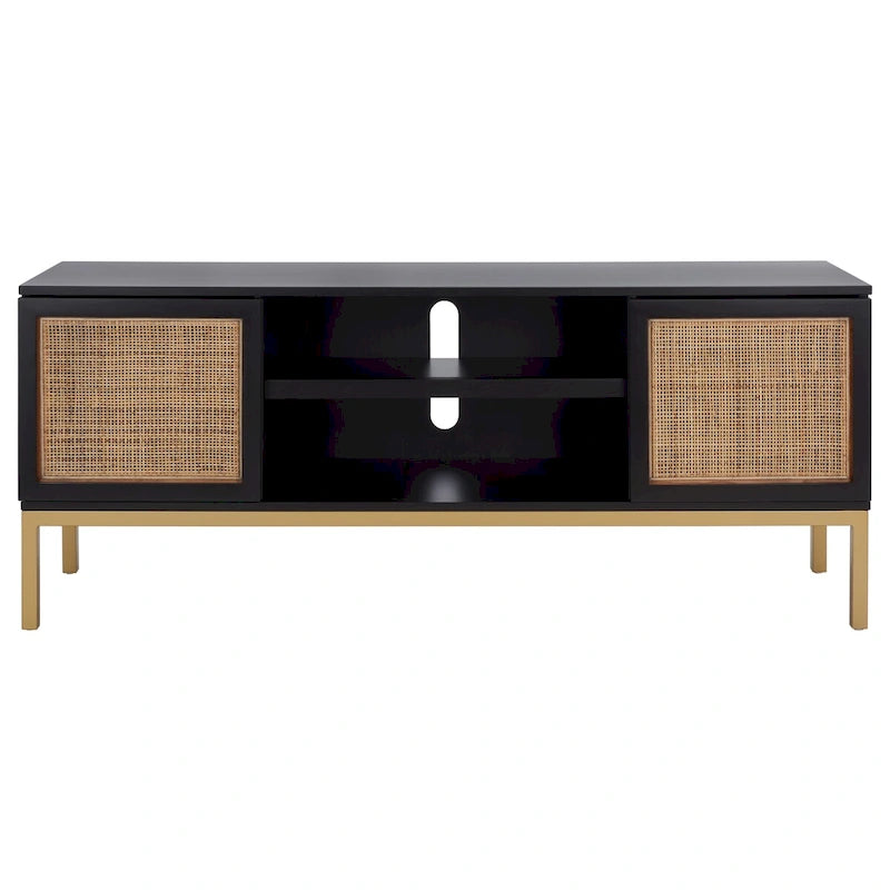 1 Shelf Rattan Media Stand - 54 W x 15 D x 22 H - 54Wx15Dx22H