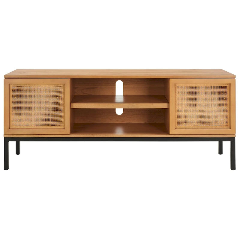 1 Shelf Rattan Media Stand - 54 W x 15 D x 22 H - 54Wx15Dx22H