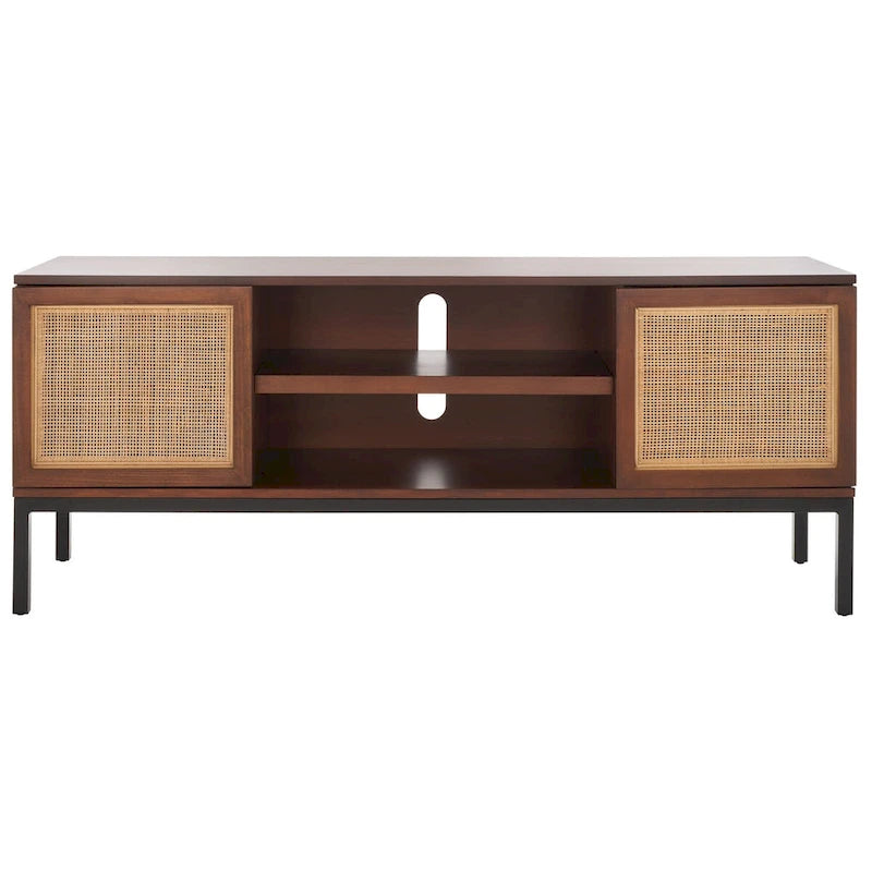 1 Shelf Rattan Media Stand - 54 W x 15 D x 22 H - 54Wx15Dx22H
