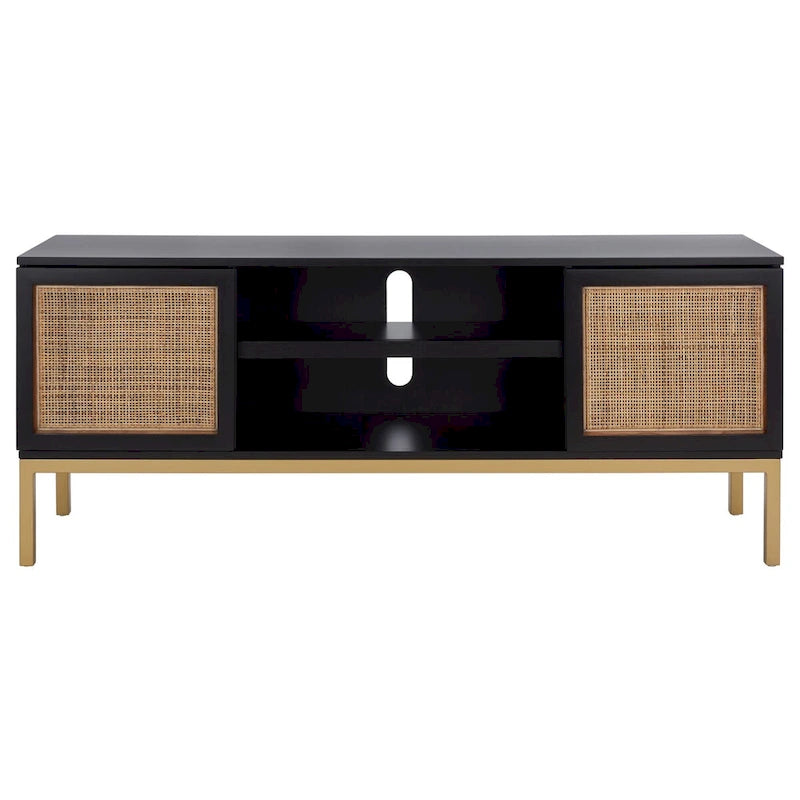 1 Shelf Rattan Media Stand - 54 W x 15 D x 22 H - 54Wx15Dx22H