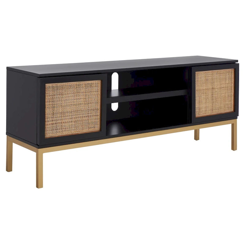 1 Shelf Rattan Media Stand - 54 W x 15 D x 22 H - 54Wx15Dx22H