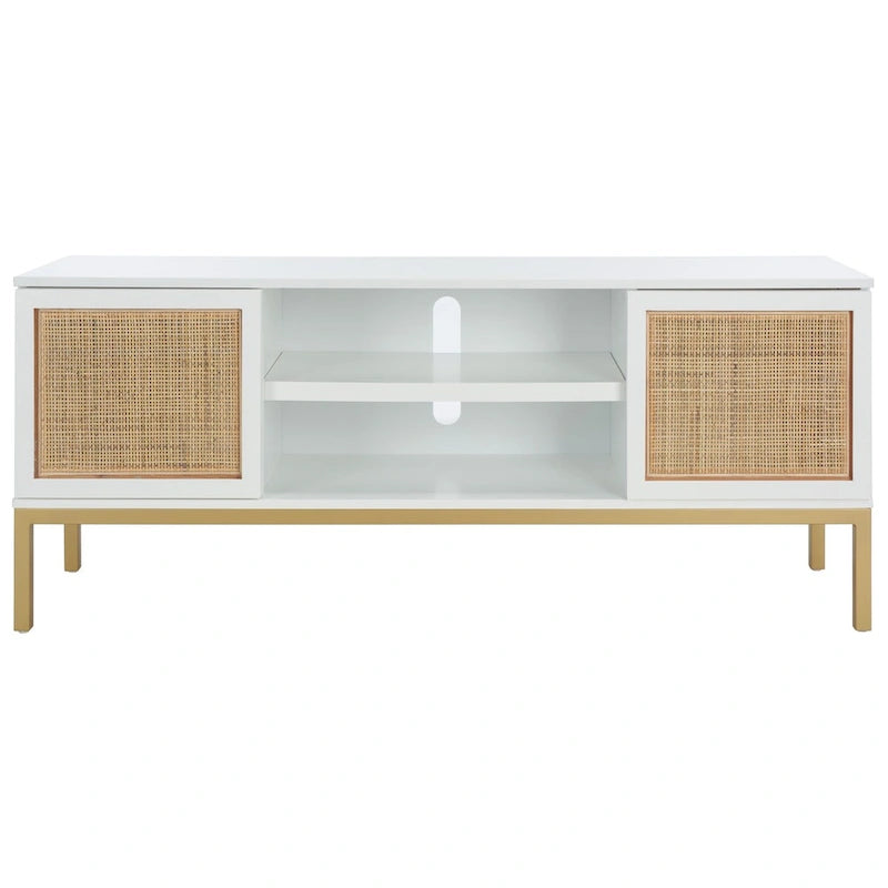 1 Shelf Rattan Media Stand - 54 W x 15 D x 22 H - 54Wx15Dx22H