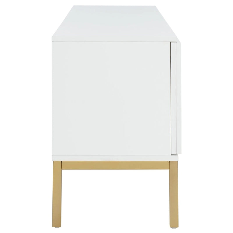 1 Shelf Rattan Media Stand - 54 W x 15 D x 22 H - 54Wx15Dx22H