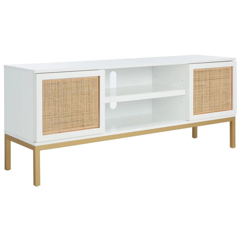 1 Shelf Rattan Media Stand - 54 W x 15 D x 22 H - 54Wx15Dx22H