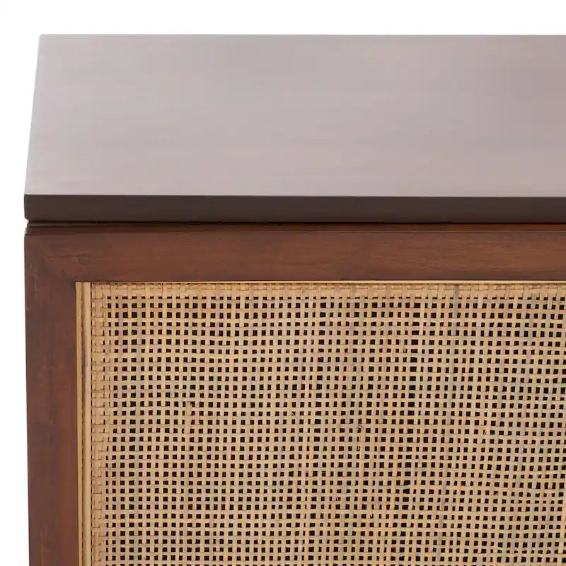 1 Shelf Rattan Media Stand - 54 W x 15 D x 22 H - 54Wx15Dx22H