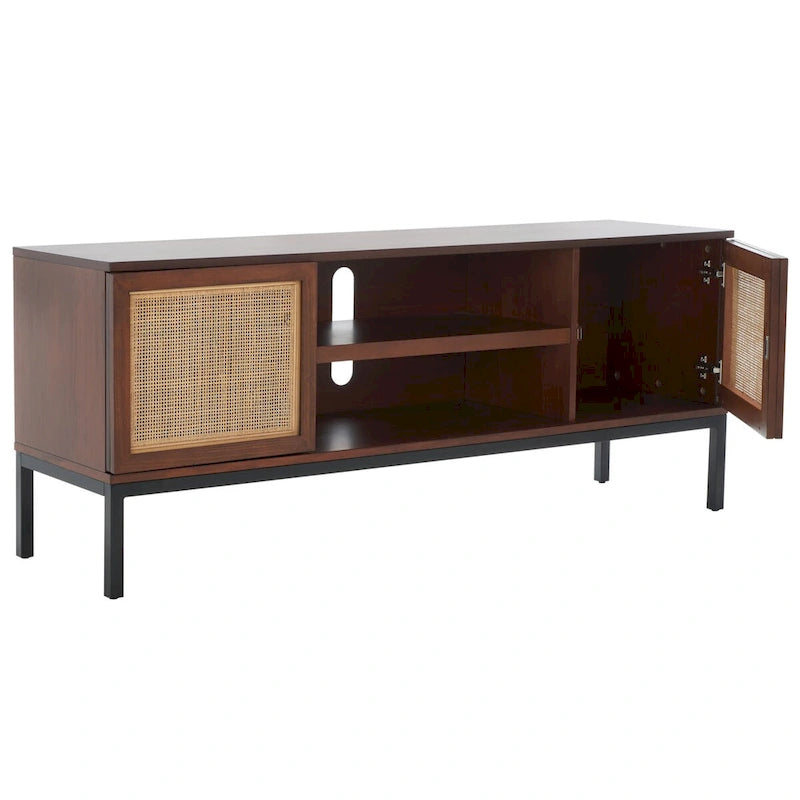 1 Shelf Rattan Media Stand - 54 W x 15 D x 22 H - 54Wx15Dx22H