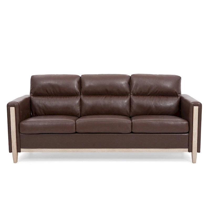 3-Seater Comfortable Sofa with Solid Wood Feet and Side Pocket