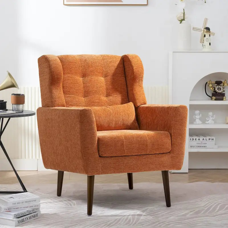 Modern Accent Chair Upholstered Foam Filled Living Room Chairs Comfy Reading Chair