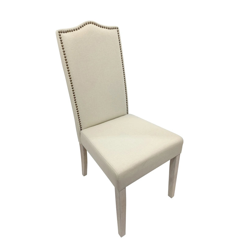 Parson Chair - Natural Driftwood - Linen Upholstery