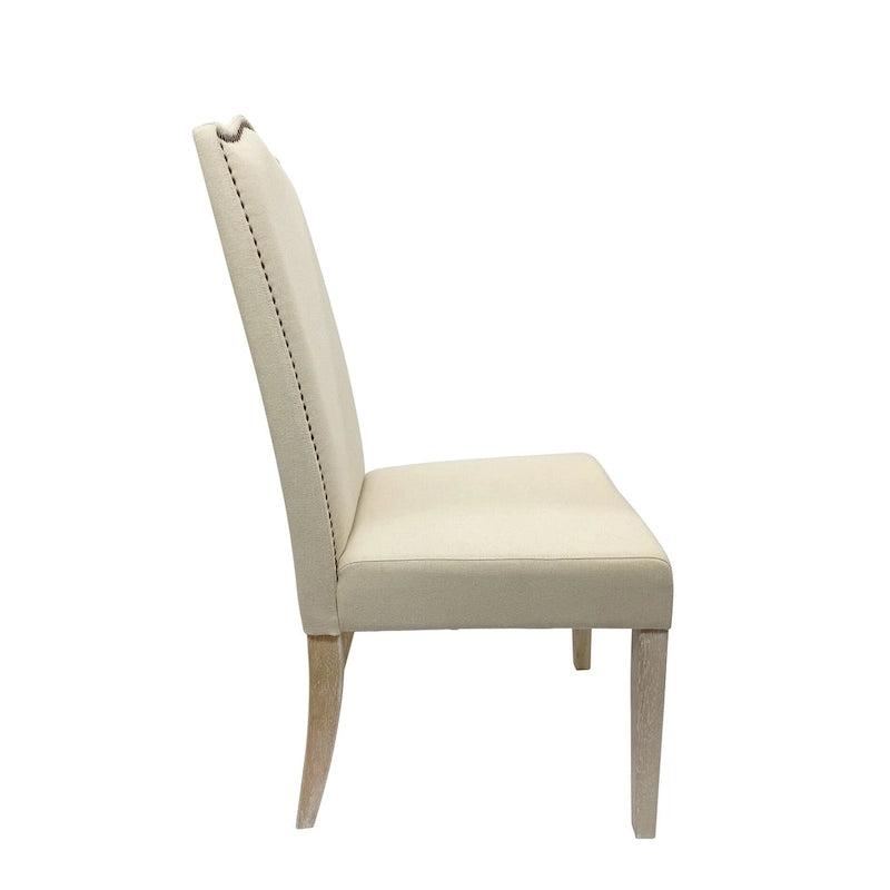 Parson Chair - Natural Driftwood - Linen Upholstery
