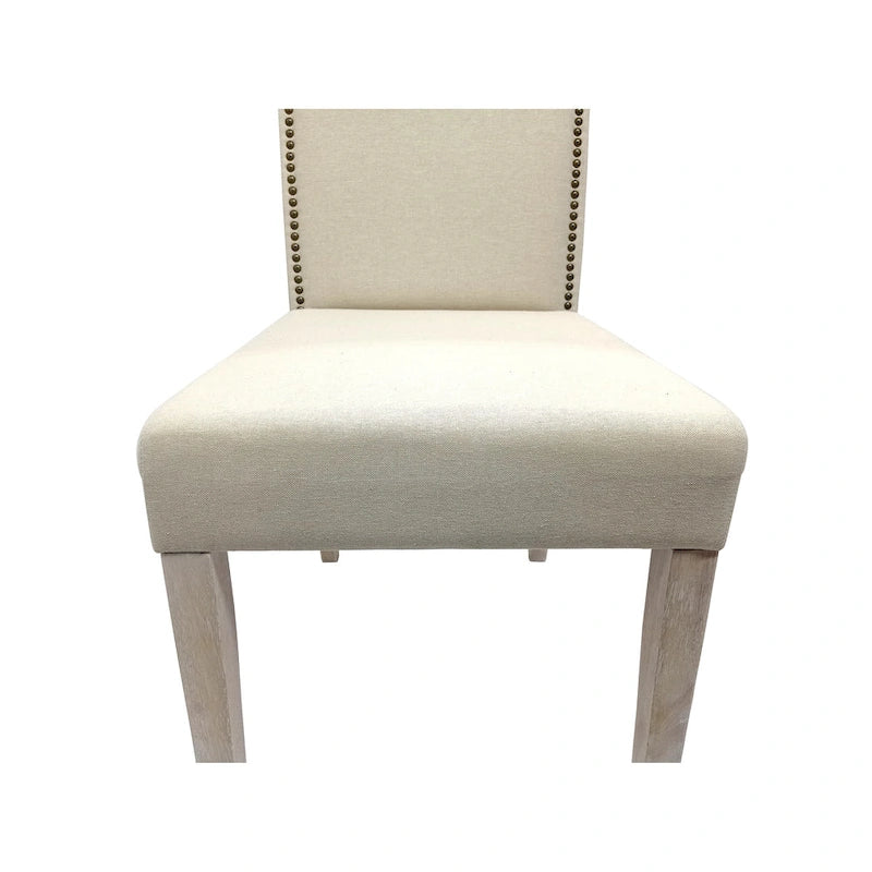 Parson Chair - Natural Driftwood - Linen Upholstery