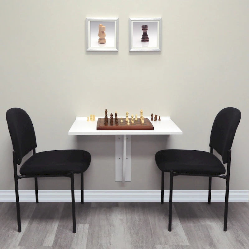 30-inch White Wall Mounted Desk