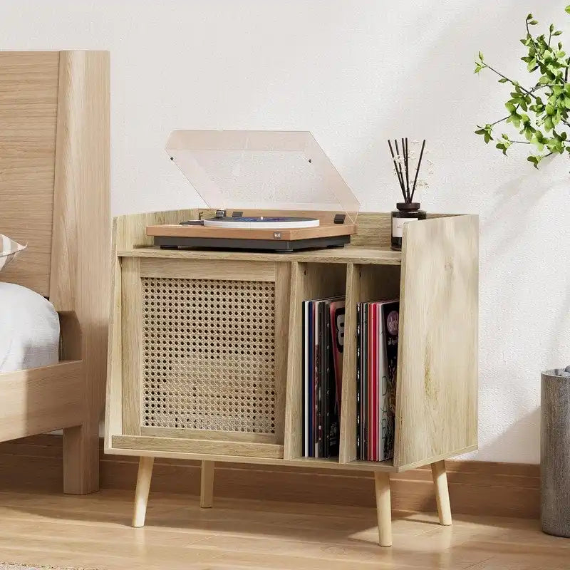 Large Record Player Stand - 15.74D x 25.98W x 25.19H