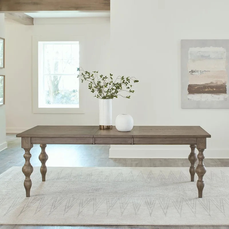 Dusty Taupe Rectangular Leg Table