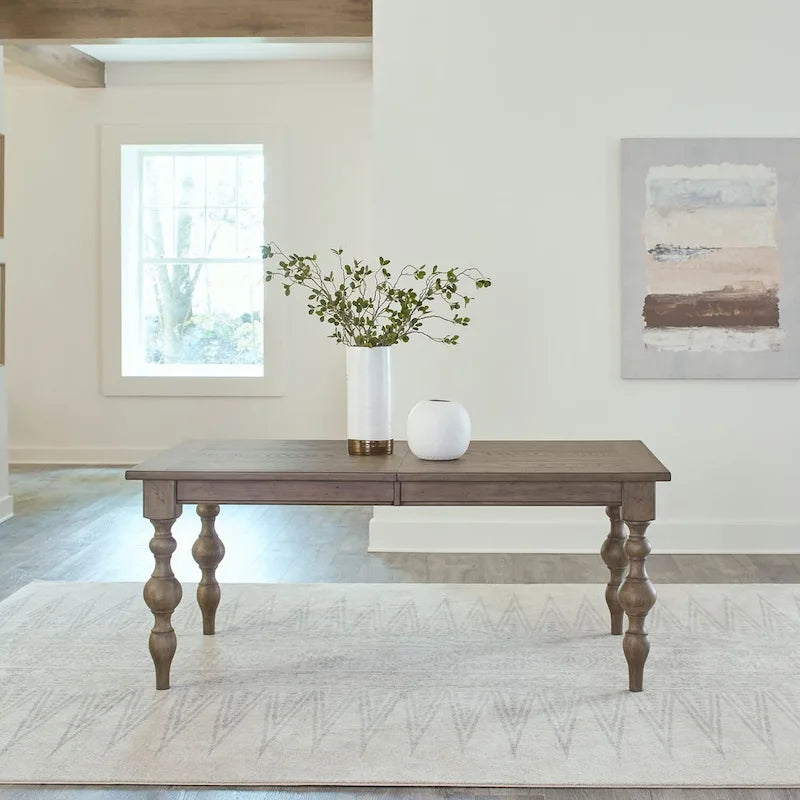 Dusty Taupe Rectangular Leg Table